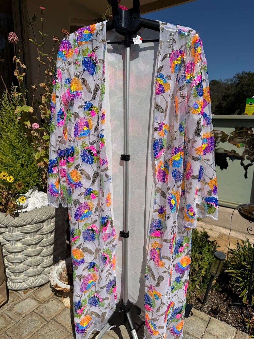 NWOT Jess Lea floral all over sequence duster kimono